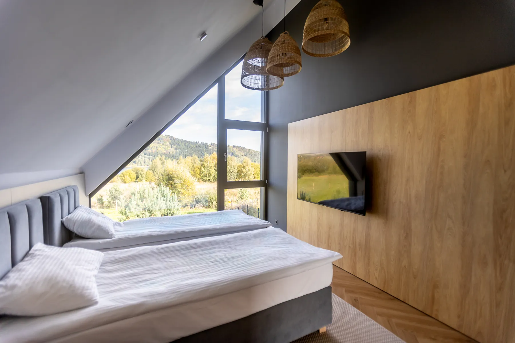 Sypialnia z panoramicznym oknem